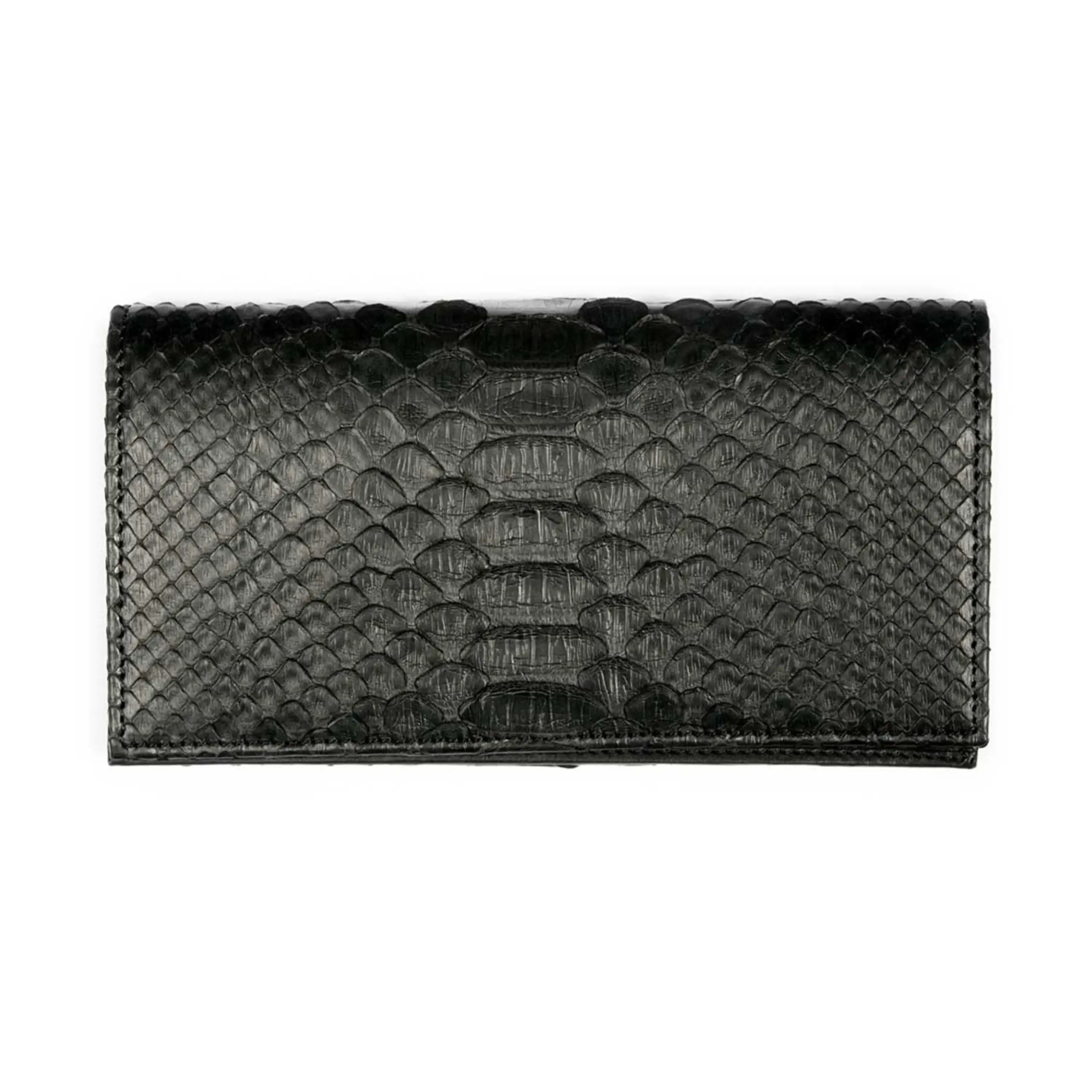 Leder Portemonnaie mit Münzfach Schwarz Leder Portemonnaie mit Münzfach Schwarz